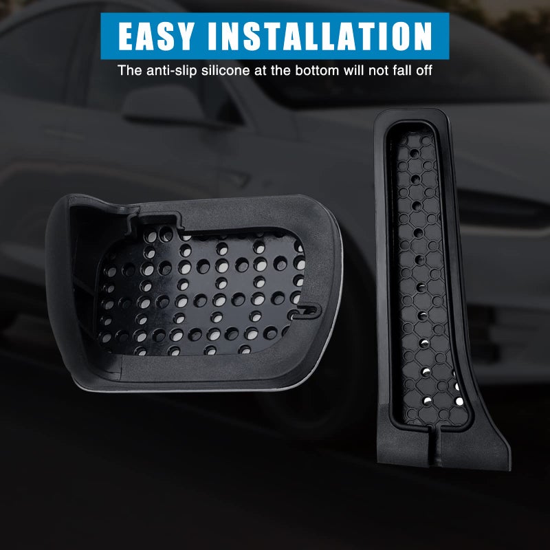 Tongze Gas & Brake Pedal Cover: Brushed Stainless Steel with Rubber Non-Slip Foot Pedals Pads Compatible with 2007-2022 Mercedes-Benz C/E/S/SL/SLK/CLS/CLC/GLE/GLS/GLK X204 - Image 4