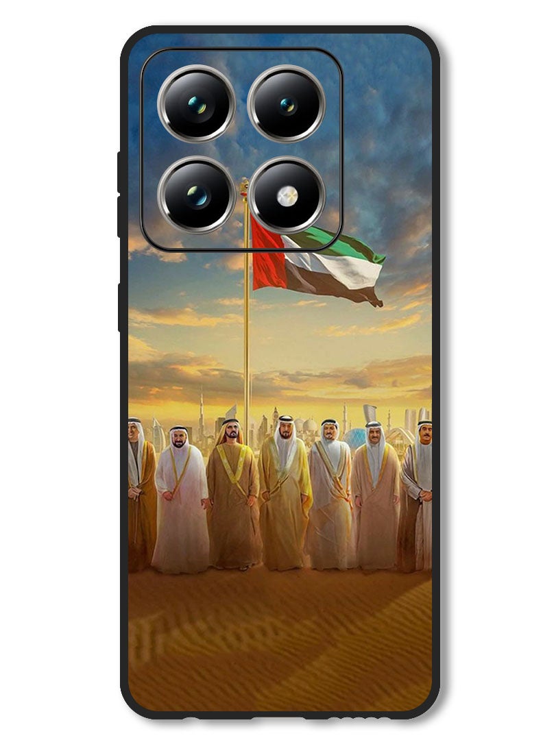 Theodor Case Compatible with Xiaomi 14T Protection Shockproof Bumper Cover Uae Flag Uae Rulers - Image 1