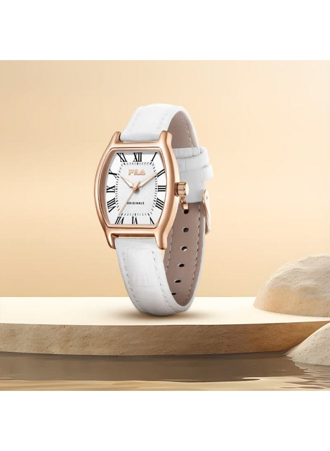 Fila Vintage Minimalist Barrel-shaped Watch Case, Women's Elegant Wrisch 6569 - Image 1