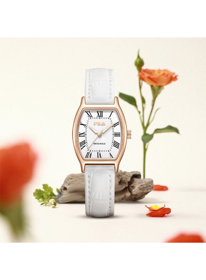 Fila Vintage Minimalist Barrel-shaped Watch Case, Women's Elegant Wrisch 6569 - Image 2