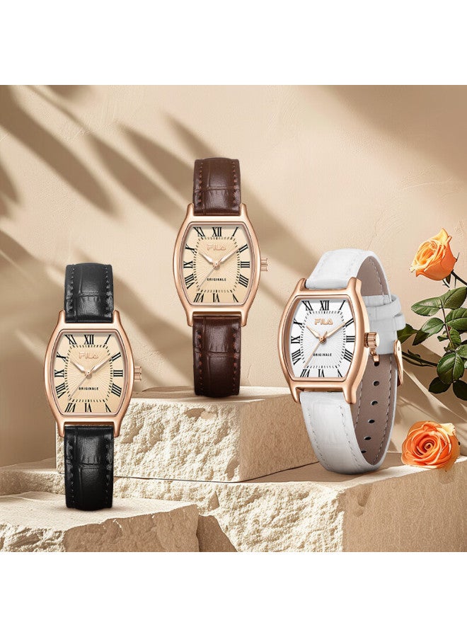 Fila Vintage Minimalist Barrel-shaped Watch Case, Women's Elegant Wrisch 6569 - Image 3