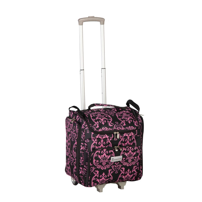 Handy Sandy Craft Bag Organizer 16x95x15 Portable Tote with Handles Pockets MultiUse Art Sewing and Scrapbooking Storage Optional Rolling Cart Compatible PatentPink ND