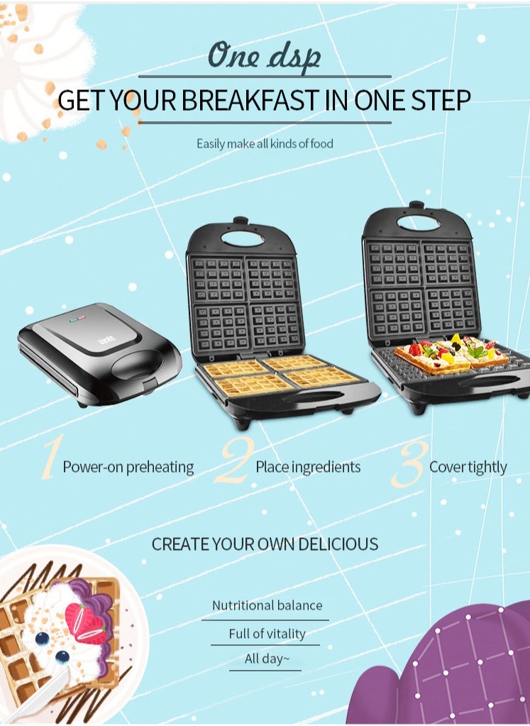 DSP Electric Non-Stick Breakfast Waffle Maker  - Image 3