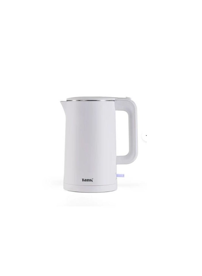 TANK Tank Safe Touch Kettle, 1.5L Capacity, 1500 Watts, White, GS-EK2417 - 2 Year Warranty