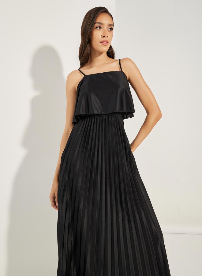 Styli Strappy Pleated Overlay Maxi Dress - Image 2