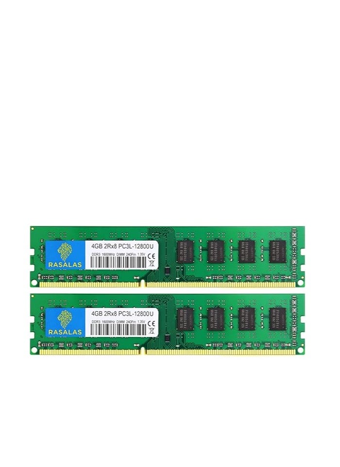 Generic Rasalas PC3L-12800U 8GB 2X 4GB DDR3 1600 RAM 8GB PC3L 12800 DDR3 8GB 2Rx8 DDR3 Udimm 1.35V CL11  - Image 2