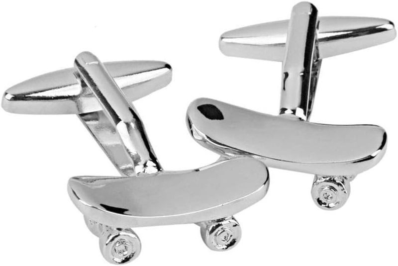 Vcufflinks Skateboard Skateboarder Pair Cufflinks - Image 1