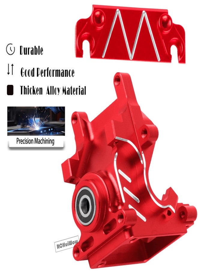 RCHuiWow RC Transmission Case Upgrades Part for 1/8 Typhon Kraton Outcast Notorious Talion 6S BLX,1/7 Infraction Limitless Mojave Felony 6S BLX,Alloy Front Rear Gear Box Case,Red - Image 5
