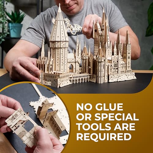 UGEARS ألعاب يوغارز هاري بوتر قلعة هوغوورتس 3D ألغاز خشبية للبالغين - نماذج خشبية لقلعة هاري بوتر للبالغين للبناء، ألغاز خشبية ميكانيكية مجموعات بناء للبالغين، مجموعة هواية، لغز 3D - Image 5