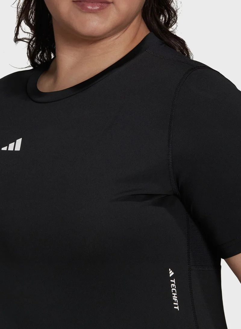 Adidas Techfit Short Sleeve Training T-Shirt (Plus Size)