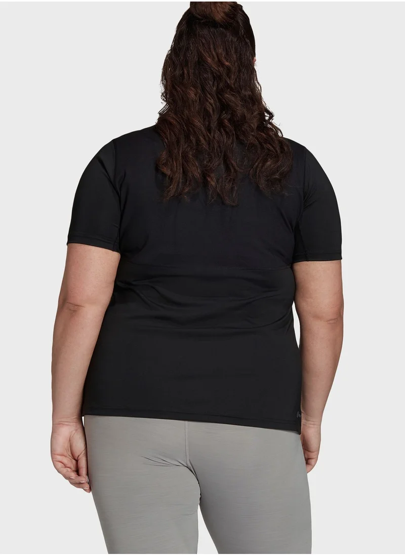 Adidas Techfit Short Sleeve Training T-Shirt (Plus Size)