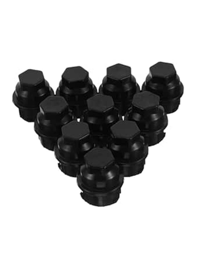 10Pcs Black Plastic Wheel Lug Nut Covers For Car Tires Easy Installation Fit Protects - Image 1