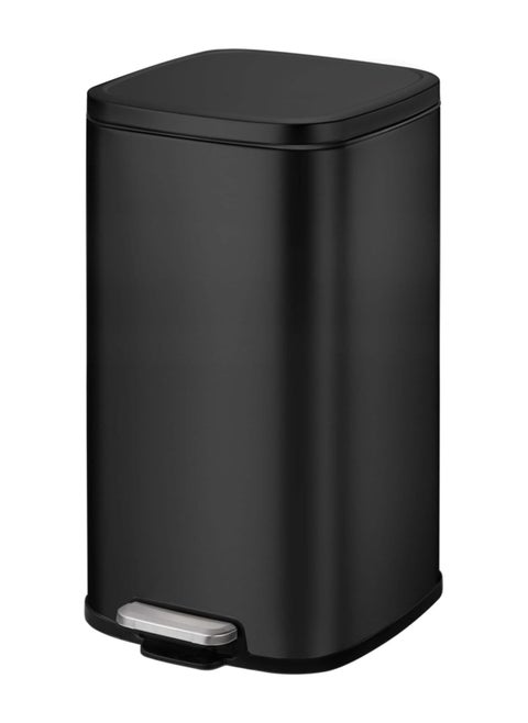 EKO 20L Square Step Bin Stella - Black | Large Pedal Bin with Soft-Close Lid | Fingerprint-Resistant Finish | Removable Inner Liner