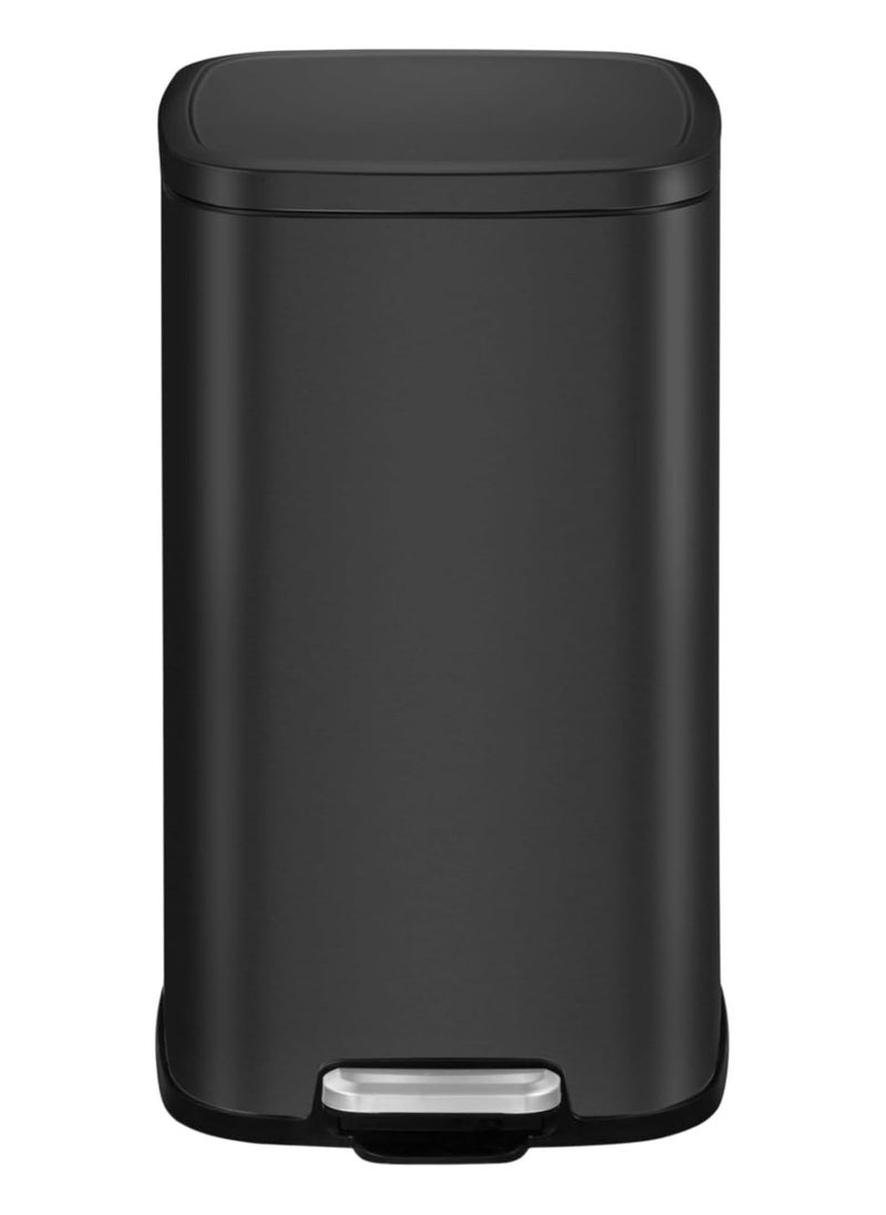 EKO EKO 20L Square Step Bin Stella - Black | Large Pedal Bin with Soft-Close Lid | Fingerprint-Resistant Finish | Removable Inner Liner  - Image 2