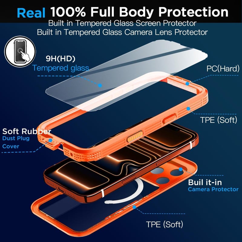 ايه اي كيس حافظة مقاومة للماء لهاتف iPhone 17 Pro Max مع MagSafe، مقاومة للماء والثلج والغبار والصدمات، معتمدة بمعيار IP68، حماية كاملة 360 درجة، محكمة الإغلاق تحت الماء_95 - Image 2