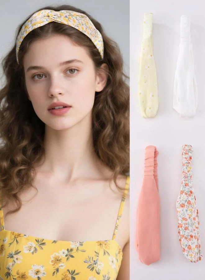 Take Two Set of 6 - Floral Elastic Headband