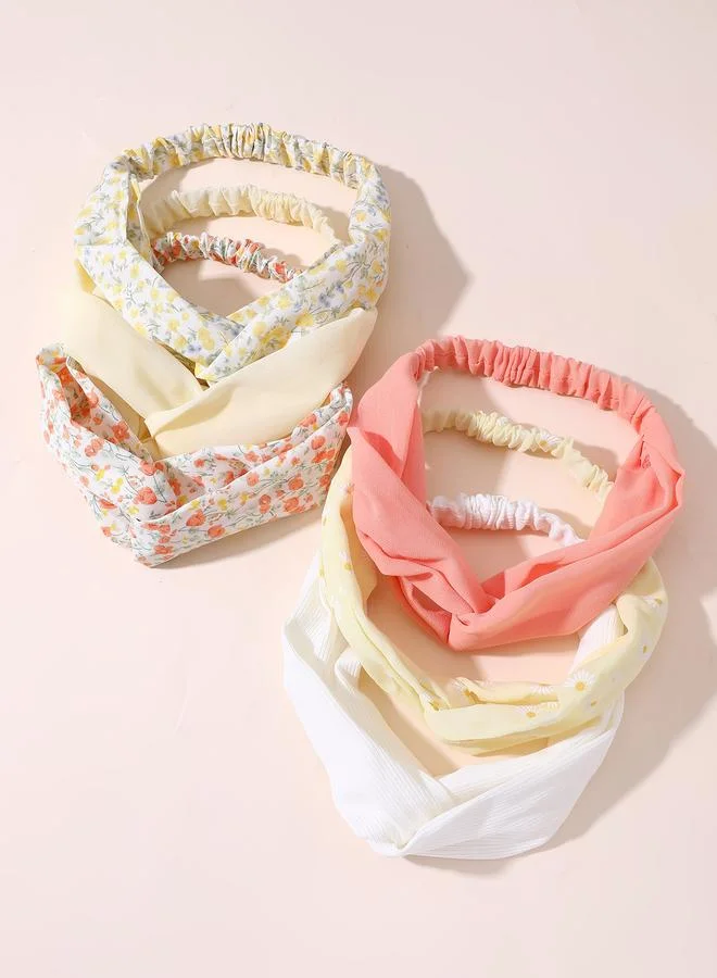 Take Two Set of 6 - Floral Elastic Headband