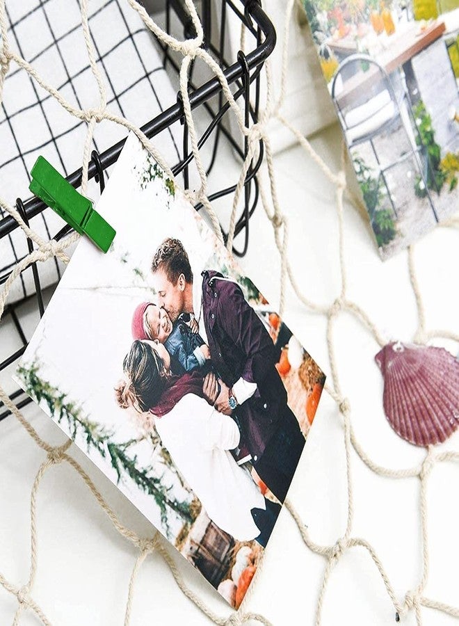 Infiprises Photo Hanging Display Fishing Net Picture Frame Wall Decoration Wall Decor Collage Photo Picture Frame with 40 Colour Clothespins (Net Size: 150x150cm, Clip Size: 2.5cm) - Image 4