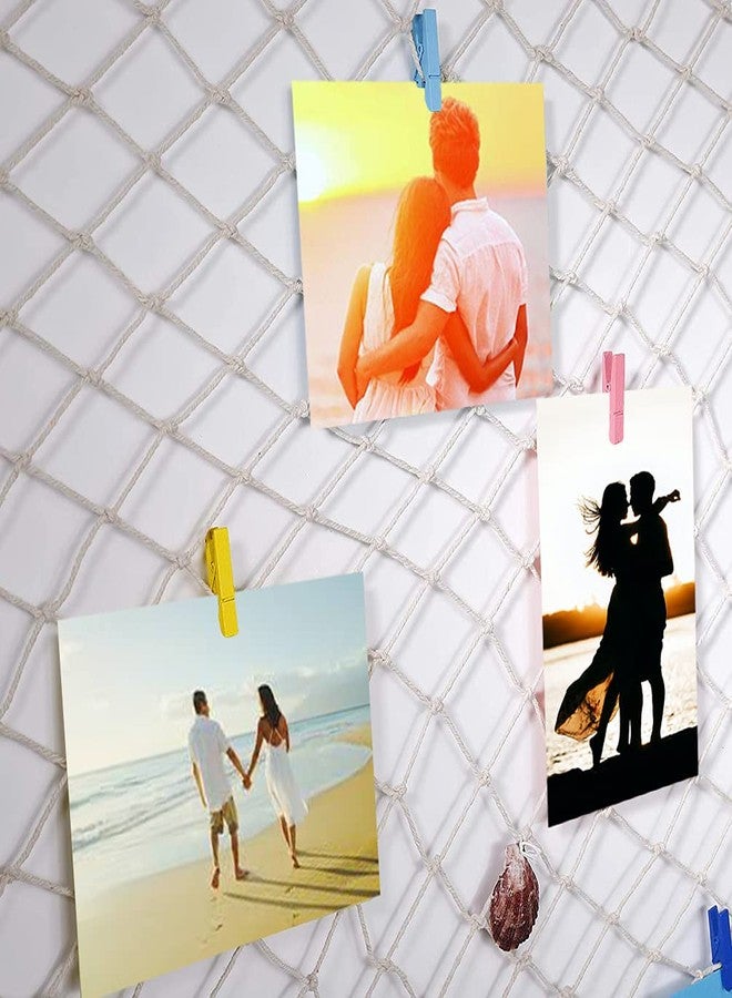 Infiprises Photo Hanging Display Fishing Net Picture Frame Wall Decoration Wall Decor Collage Photo Picture Frame with 40 Colour Clothespins (Net Size: 150x150cm, Clip Size: 2.5cm) - Image 5
