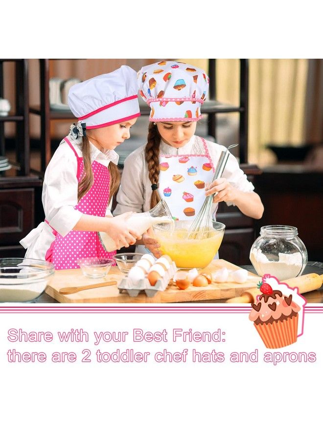 Cunhill Kids Cooking And Baking Set Apron Dress Up Chef Costume Kids Aprons For Girls Toddler Chef Hat For Little Girls 2 To 6 Year Old - Image 5