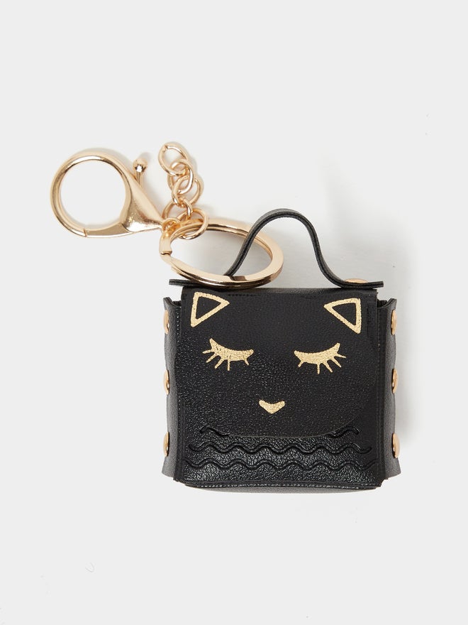 Styli Styli Cat Print Coin Purse Key Chain  - Image 1