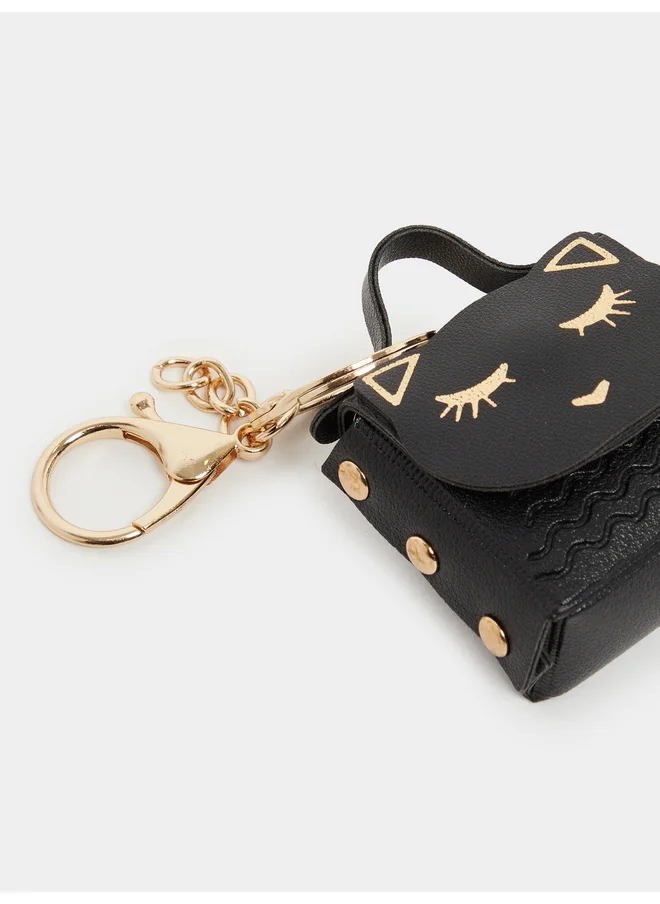 Styli Styli Cat Print Coin Purse Key Chain