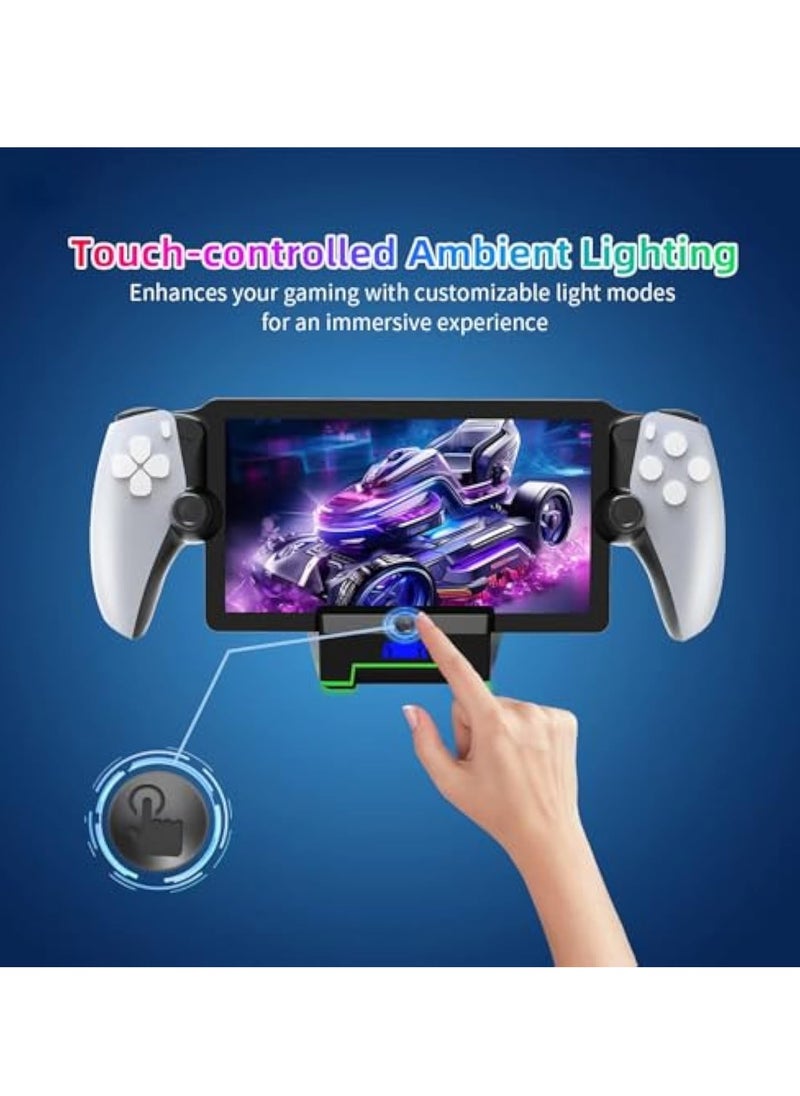 KASTWAVE - Charging Station for PS Portal Remote Player, PS5 Magnetic Charging Stand, Fast Charging Charging Dock Station for PS5 Portal, with 5 RGB Light Modes, Handheld Stand Holder for Playstation Portal - Image 1