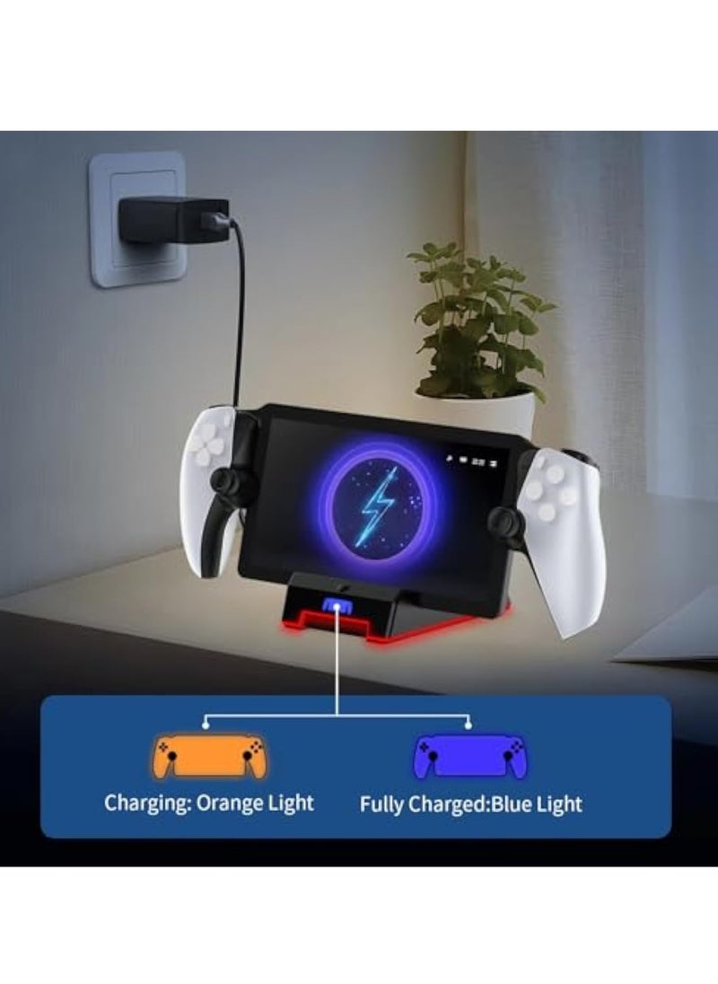 KASTWAVE - Charging Station for PS Portal Remote Player, PS5 Magnetic Charging Stand, Fast Charging Charging Dock Station for PS5 Portal, with 5 RGB Light Modes, Handheld Stand Holder for Playstation Portal - Image 1