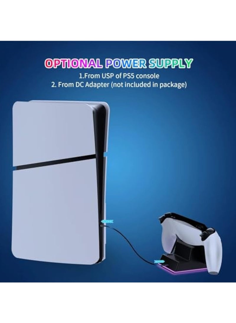 KASTWAVE - Charging Station for PS Portal Remote Player, PS5 Magnetic Charging Stand, Fast Charging Charging Dock Station for PS5 Portal, with 5 RGB Light Modes, Handheld Stand Holder for Playstation Portal - Image 1