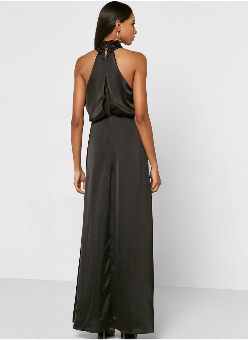 boohoo Satin Halter Neck Dress  - Image 2