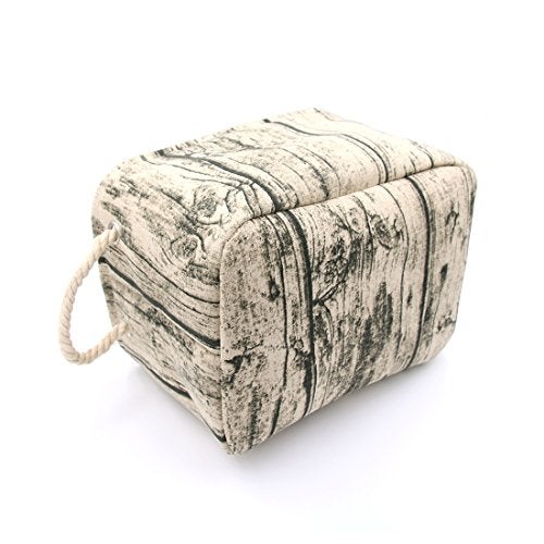 Jacone Stylish Tree Stump Design Rectangular Storage Baskets Durable Fabric Washable Storage Bins Organizers with Rope Handles, Decorative and Convenient for Kids Rooms - Set of 3 brown - Image 5