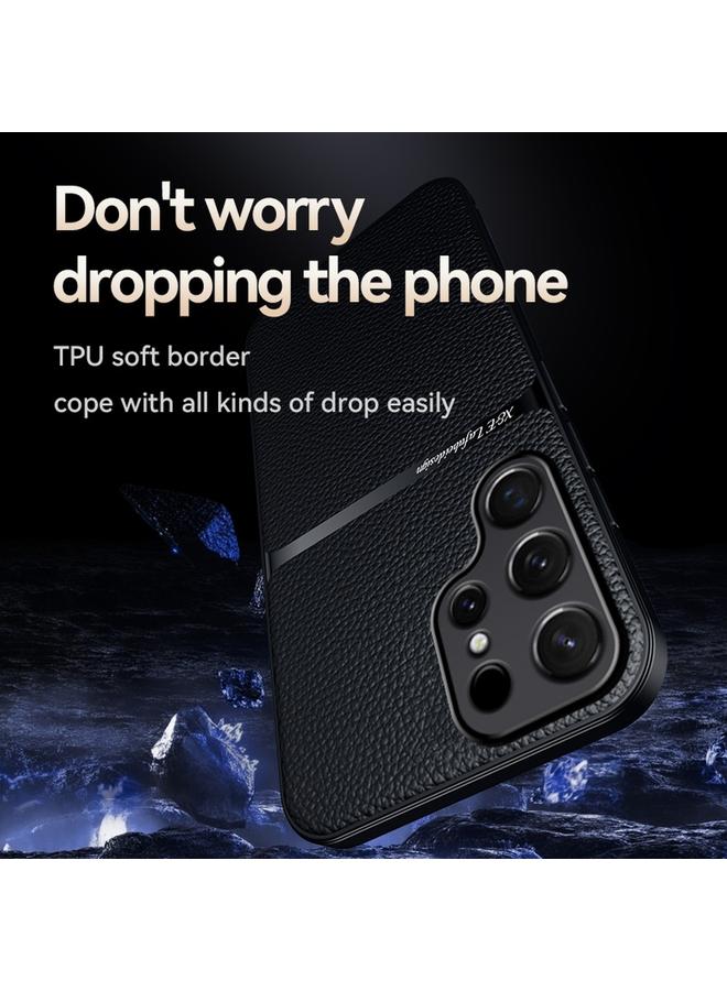 اس-توب جراب لهاتف Samsung Galaxy S23 Ultra 5G مصنوع من جلد الليتشي المغناطيسي بتغطية كاملة ومضاد للصدمات - Image 4