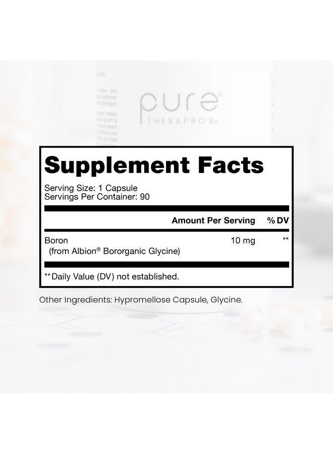 Pure TheraPro Rx Bio Boron 10mg, 3 Months Supply - Bororganic Glycine Boron for Men & Women - Premium Formula for Bone Health, Joint Flexibility, Cardiovascular Function & Immunity Support - Image 2