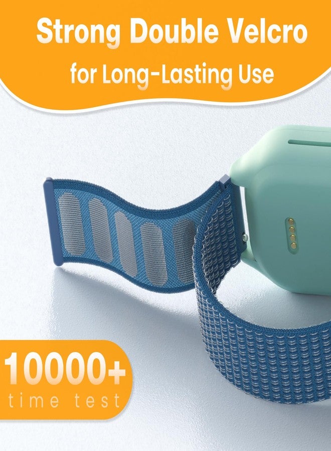 ايوونو مجموعة من 4 أساور EWUONU مضفرة قابلة للتعديل بعرض 20 مم، متوافقة مع ساعات Gizmo Watch 3 2 1/Gabb Watch 3e 3 2 1/SyncUP Kids Watch، مضادة للحساسية ومتينة - Image 4