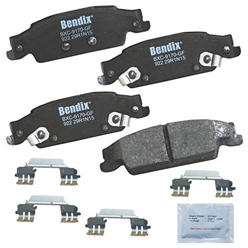 Bendix Priority1 CFC922 Ceramic Rear Brake Pads for Cadillac CTS 2007-2003, STS 2011-2005, Pontiac Grand Prix 2008-2005 - Image 1