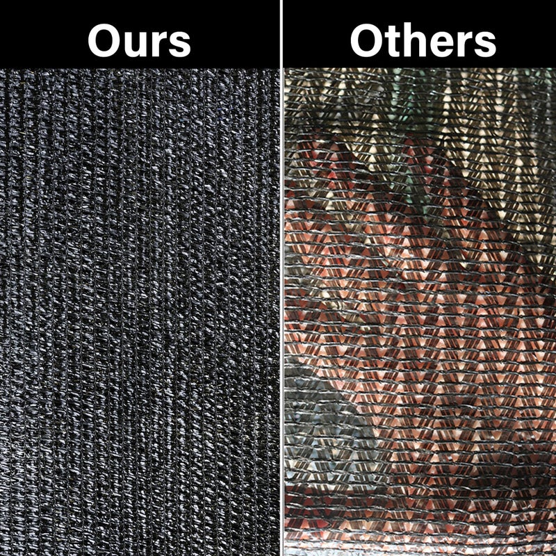 winemana 50% Black Shade Cloth, 3.3 x 6.6 FT Durable Mesh Tarp with Grommets, Garden Sunblock Shade Cloth Shading Antifreezing for Plants Cover, Greenhouse, Barns Kennel, Patio, Tomatoes - Image 4