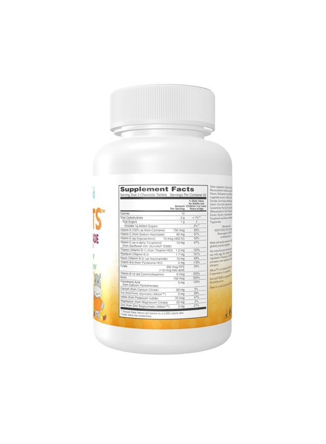 NOW Kids Supplements, Kid Vits Multivitamin, Berry Lemonade Flavor, 120 Chewable Tablets - Image 2