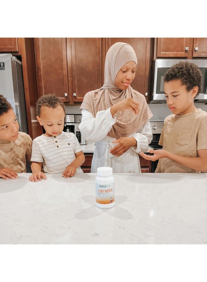 NOW Kids Supplements, Kid Vits Multivitamin, Berry Lemonade Flavor, 120 Chewable Tablets - Image 5