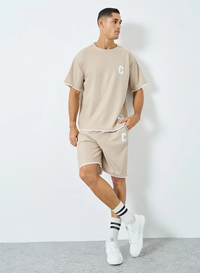 Styli Men Oversized Short Sleeve T-Shirt and Shorts Co-Ords