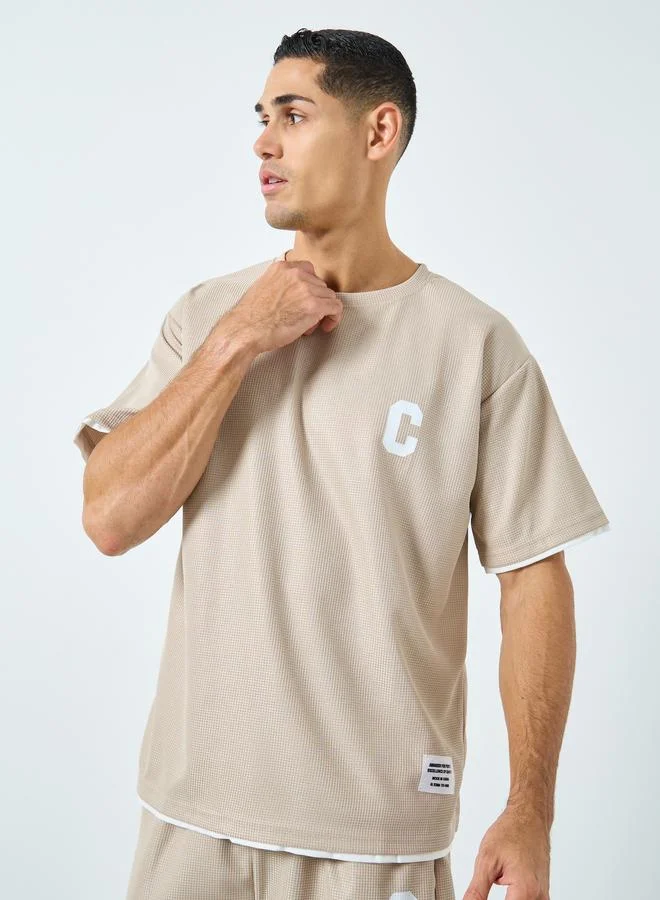 ستايلي طقم منسق من شورت وتيشيرت فضفاض