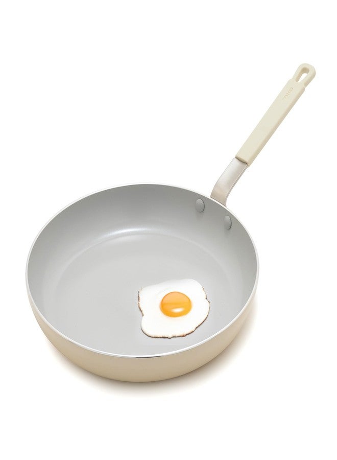 GreenPan x Bobby Flay 12" Nonstick Frying Pan Skillet, PFAS-Free Diamond Ceramic, Induction Suitable, Stay-Cool Silicone Handle, Easy Clean Dishwasher & Oven Safe, Egg & Omelet Pan, Cream - Image 1