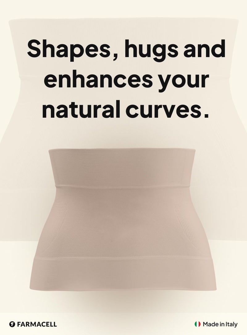Farmacell 605 (Nude, M) Waist Cincher for Women, Seamless Tummy Control Shapewear, Made in Italy - Image 2