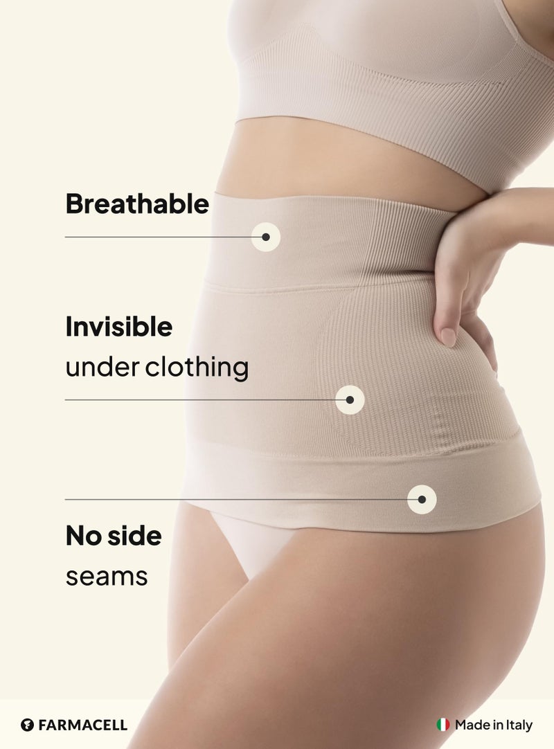 Farmacell 605 (Nude, M) Waist Cincher for Women, Seamless Tummy Control Shapewear, Made in Italy - Image 4