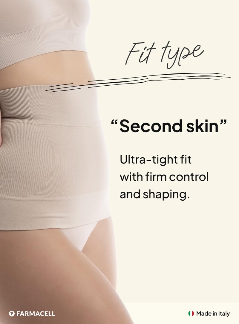 Farmacell 605 (Nude, M) Waist Cincher for Women, Seamless Tummy Control Shapewear, Made in Italy - Image 5