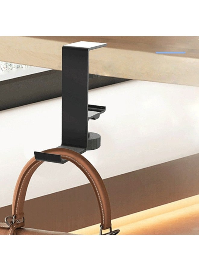 Punch-free Earphone Bracket Hanger Under Table Hook Bracket Headset Earphone Rack Bag Backpack Handbag Hook-Color:Z20 Hook Silver  - Image 4