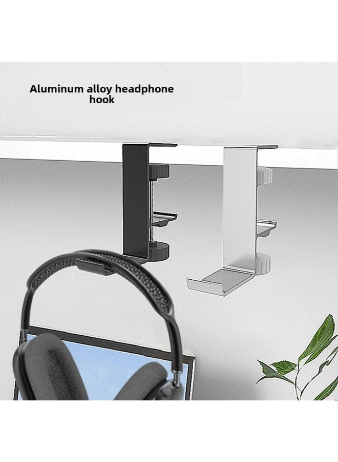 Punch-free Earphone Bracket Hanger Under Table Hook Bracket Headset Earphone Rack Bag Backpack Handbag Hook-Color:Z20 Hook Silver  - Image 1