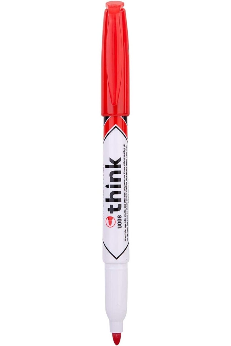 think EU00640 Slim Whiteboard Marker, Red - Image 1