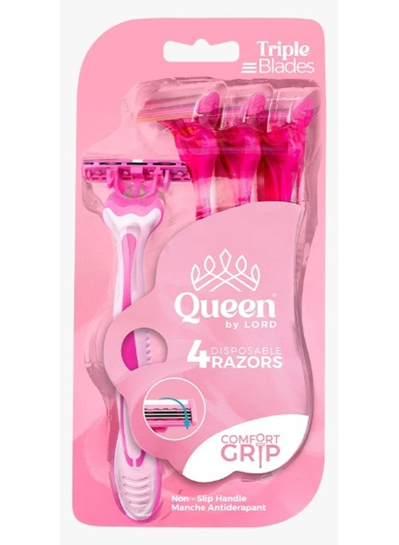 Queen By Lord 3 Blade Shaving Razor Set - Image 3