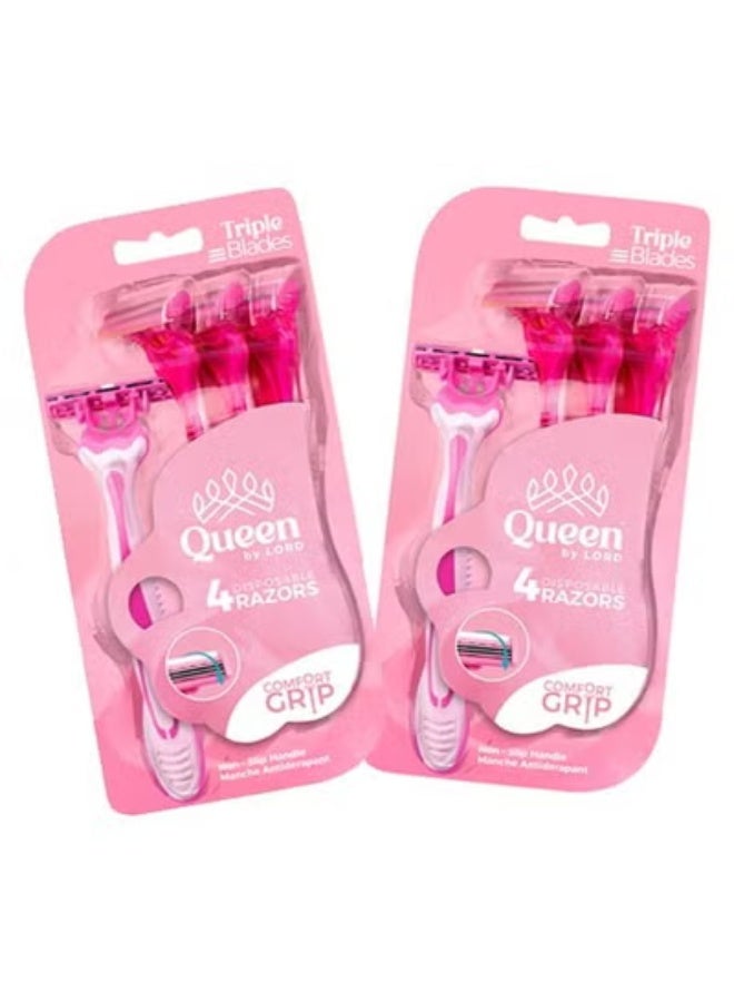 Queen By Lord 3 Blade Shaving Razor Set - Image 1