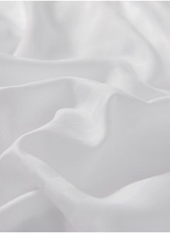 LUNA Home Fitted sheet with elastic corner 160*200 + 30 cm with 2 pillow cases, bedsheet set of 3 piece queen size, white.  - Image 4